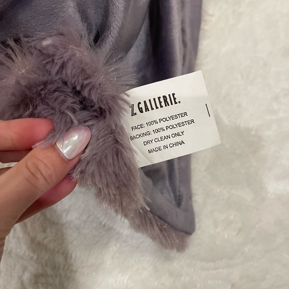 Z Gallerie Fuzzy Throw Blanket